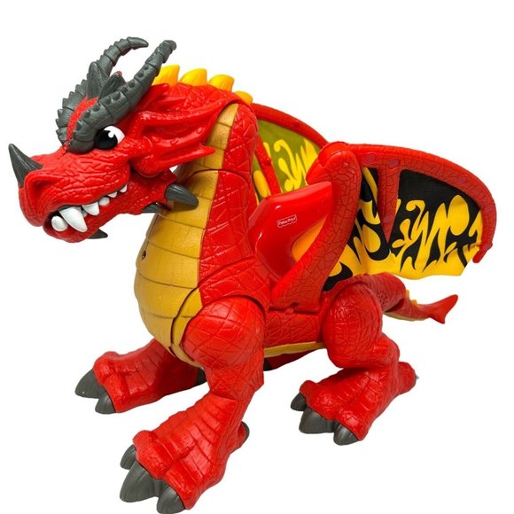 Fisher Price IMAGINEXT Red Winged Eagle Talon Castle Dragon With Sounds WORKS - Picture 1 of 6